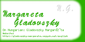 margareta gladovszky business card